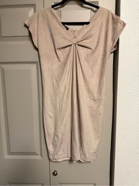 Escada Sport Beige Suede-Look Sleeveless Dress